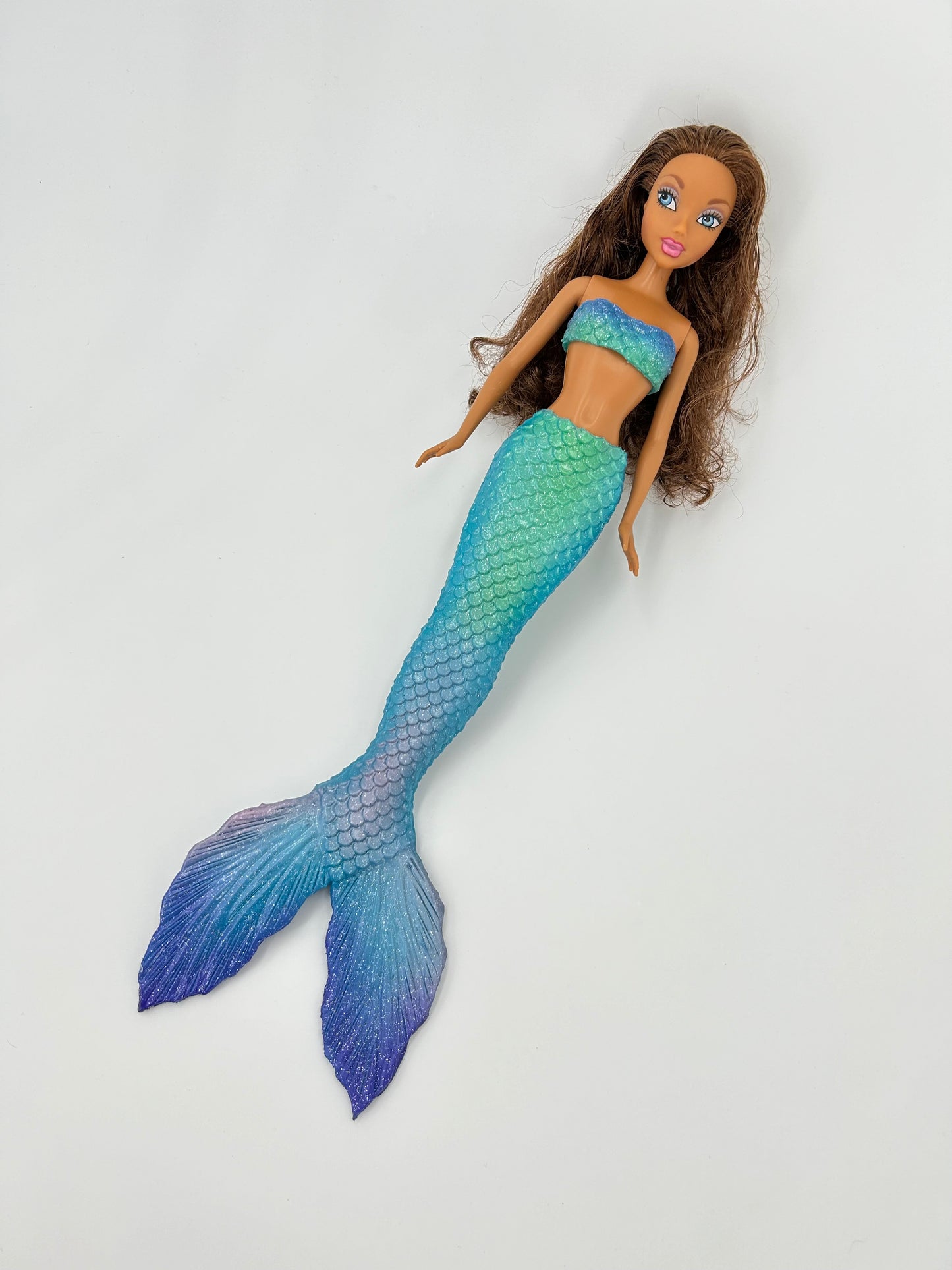 « Ariel live action » silicone mermaid tail for doll (doll not included)
