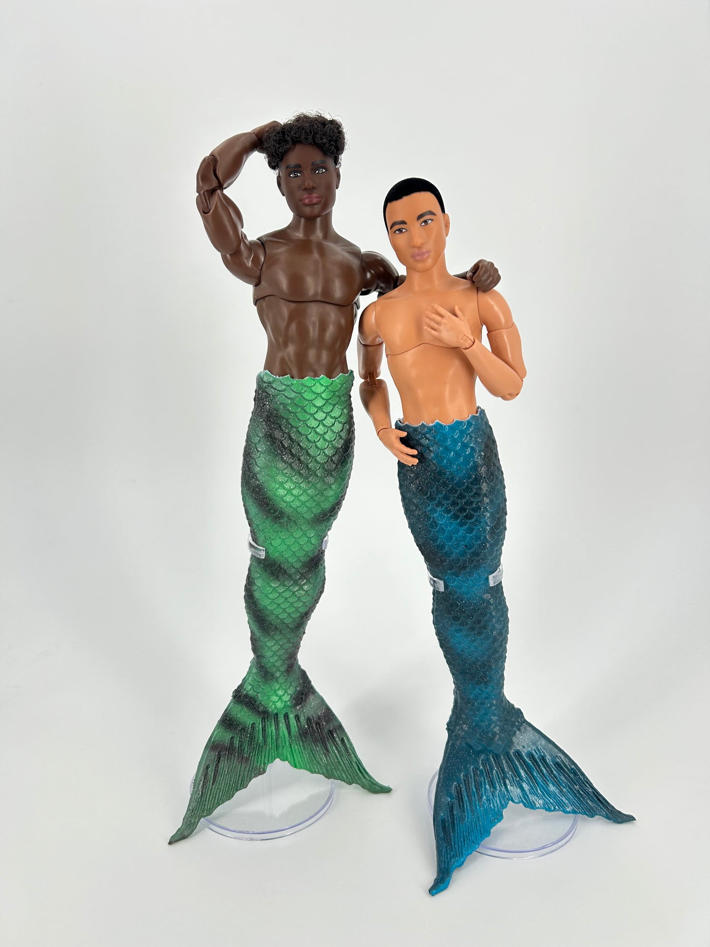 « Zebra Eclipse » silicone mermaid tail for doll (doll not included)