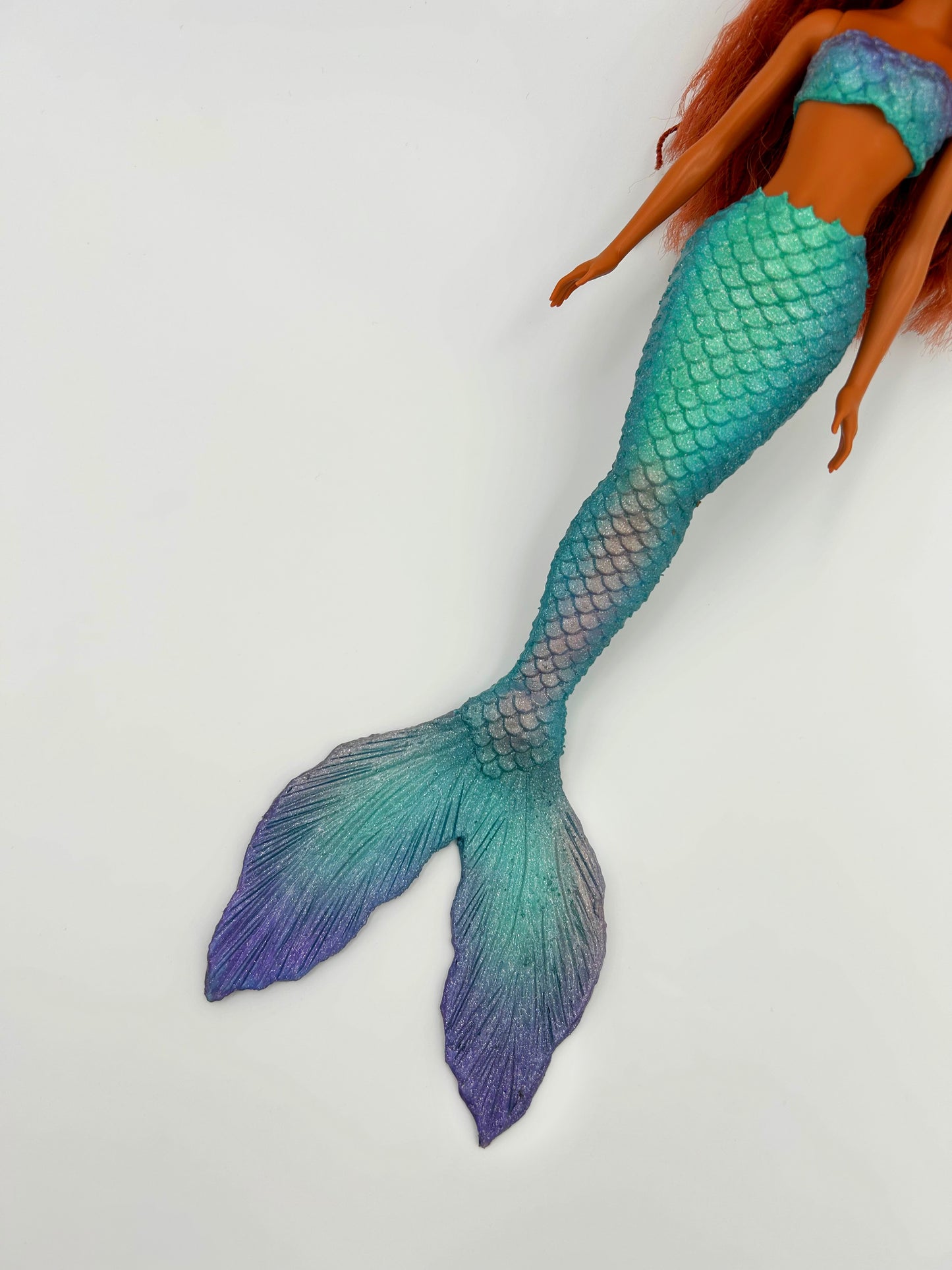 « Ariel live action » silicone mermaid tail for doll (doll not included)