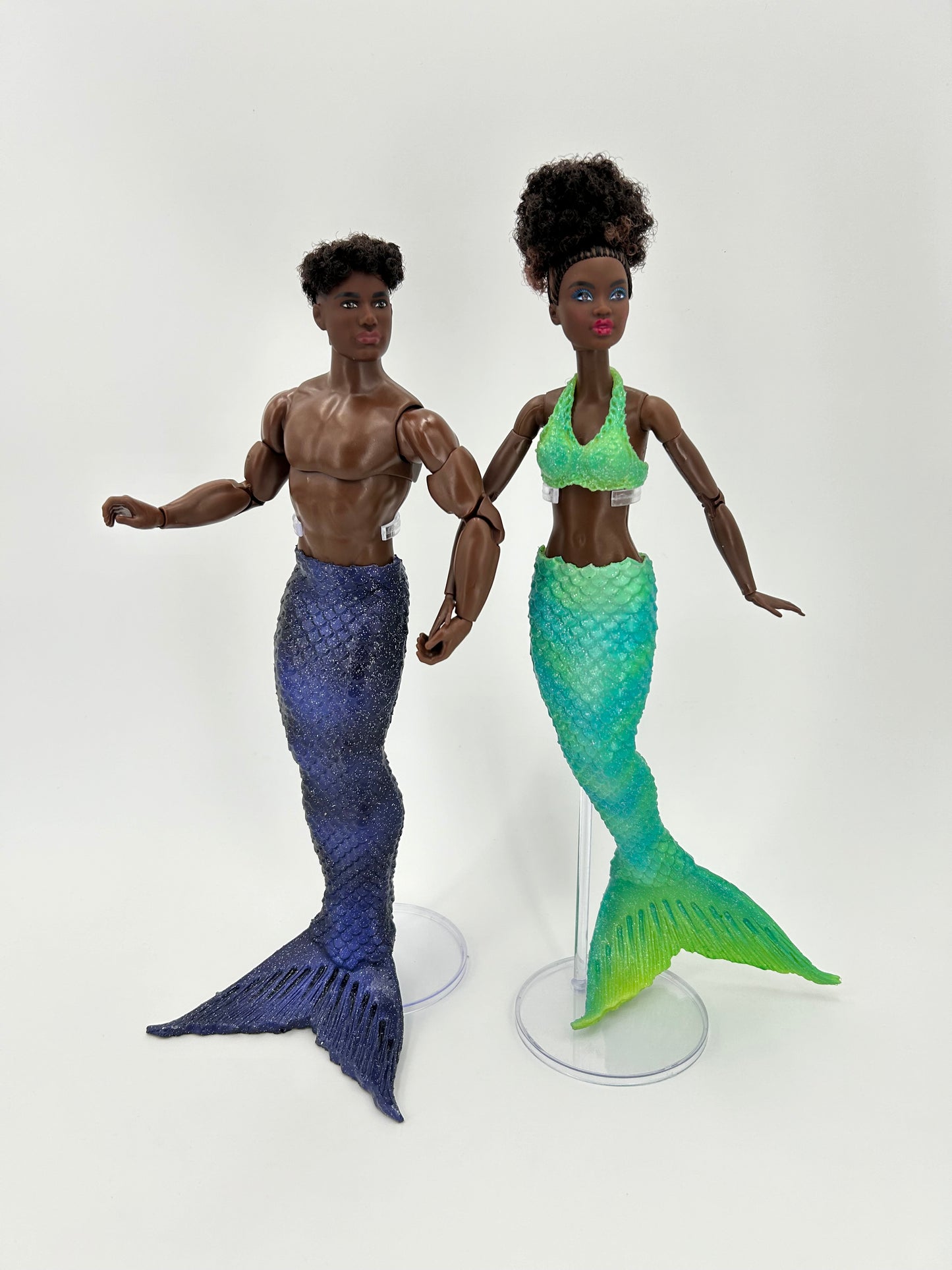 « Zebra Eclipse » silicone mermaid tail for doll (doll not included)