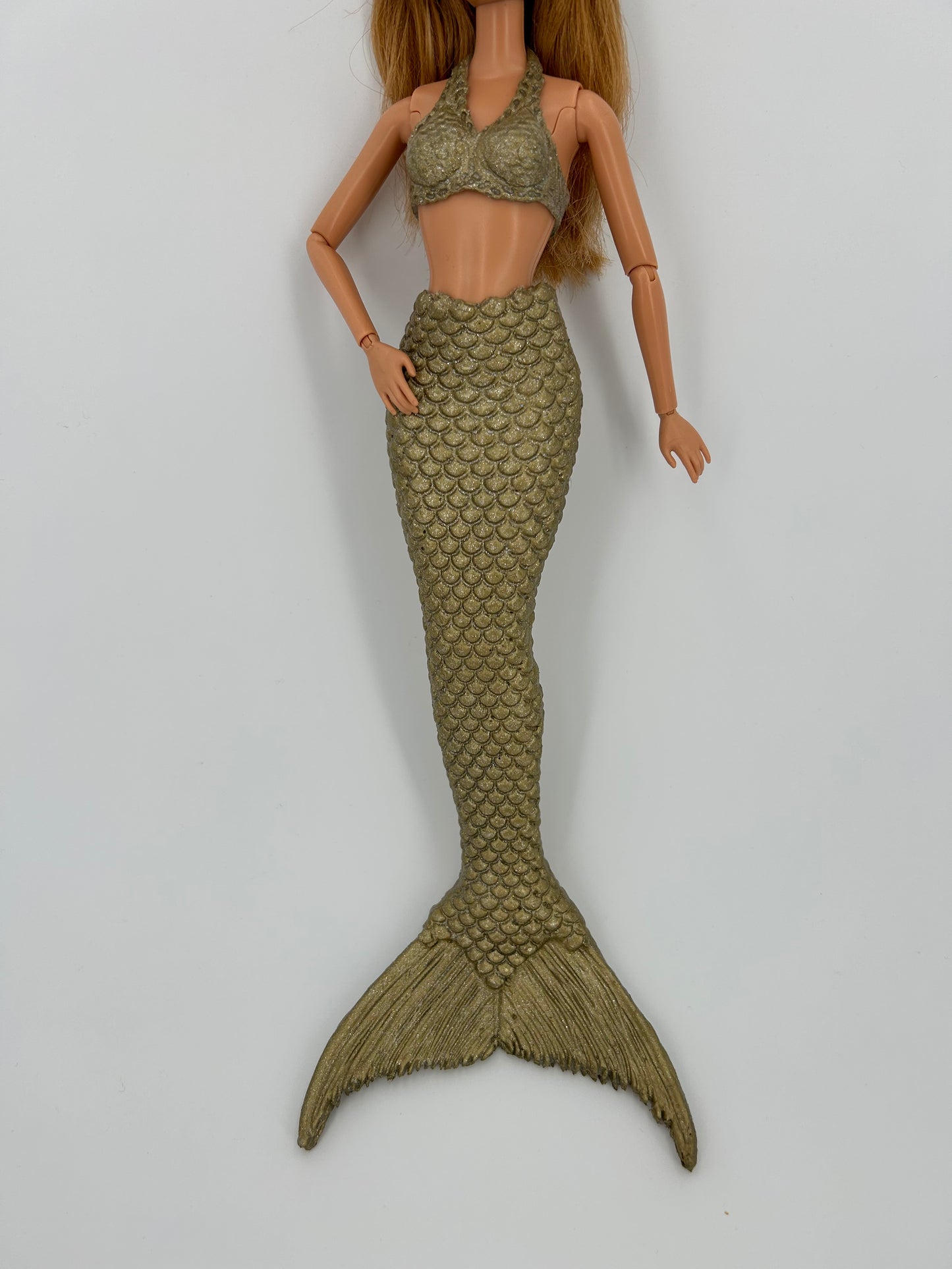 « Charmed » silicone mermaid tail for doll (doll not included)