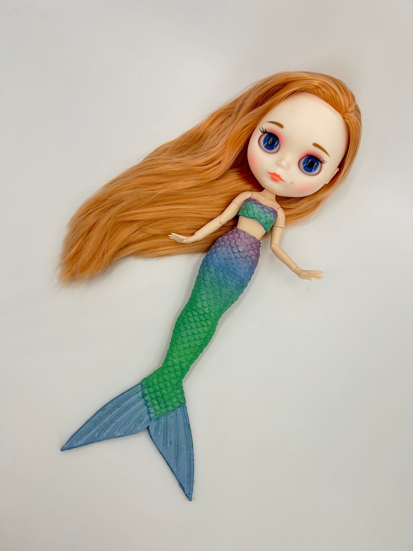 « Marina » silicone mermaid tail for doll (doll not included)