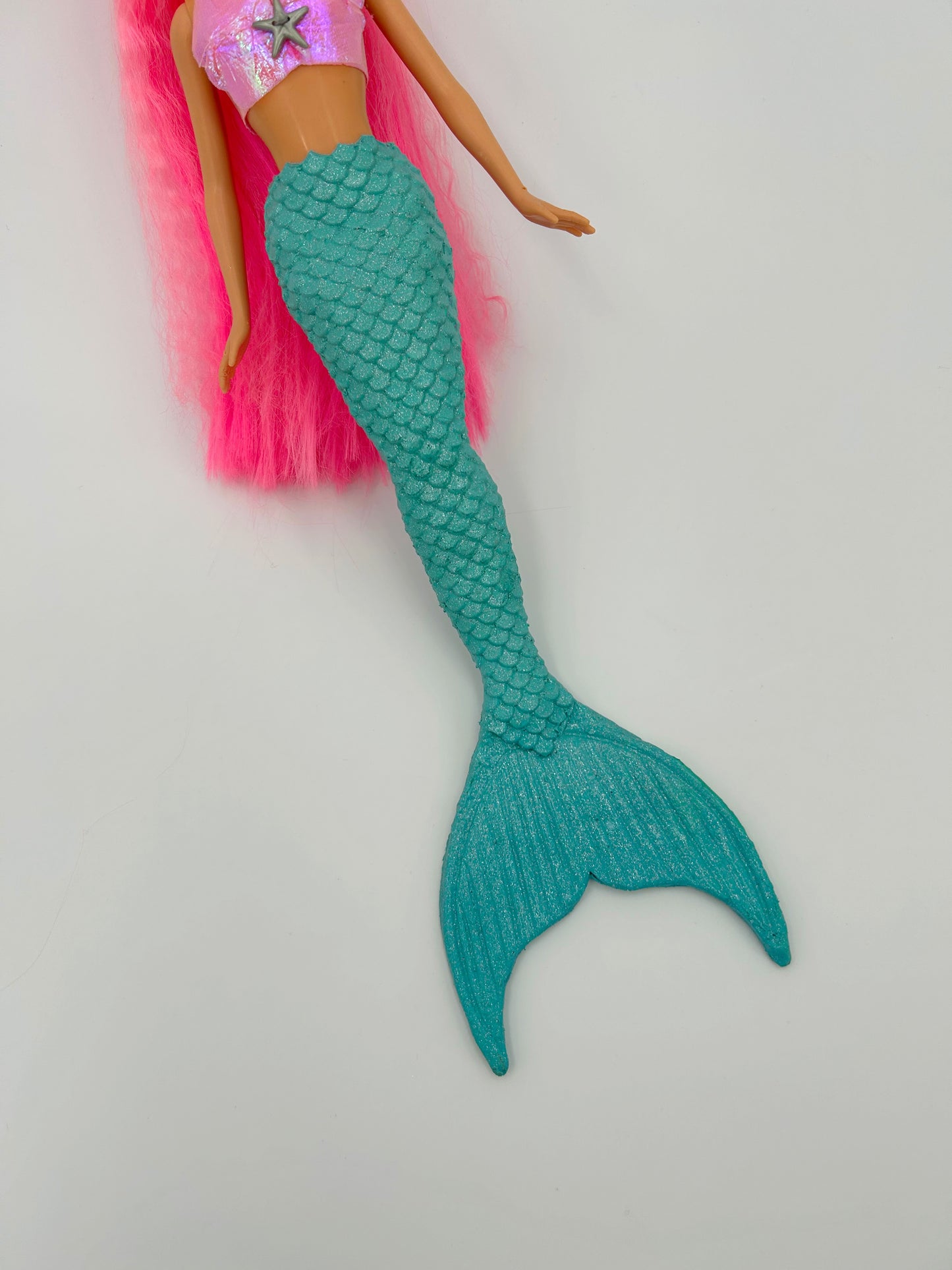 Fantasy silicone mermaid tail for doll  (doll not included)