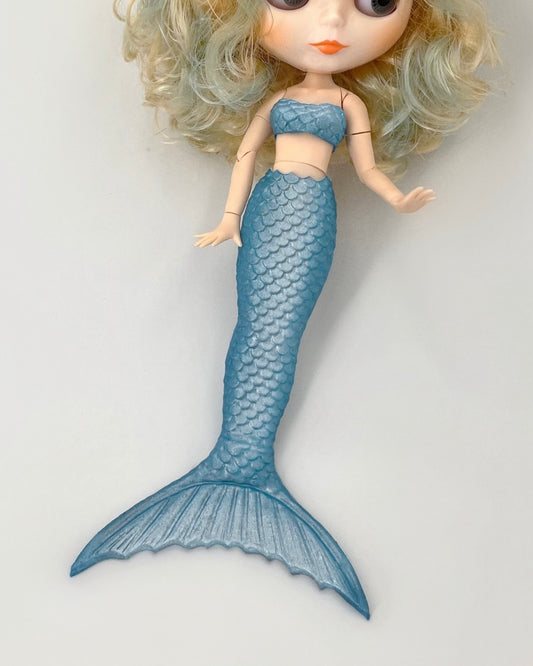 « Aquamarine » silicone mermaid tail for doll (doll are not included)