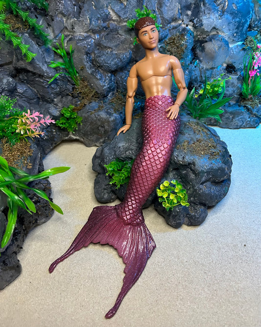 « Tim » silicone mermaid tail for doll (doll not included)