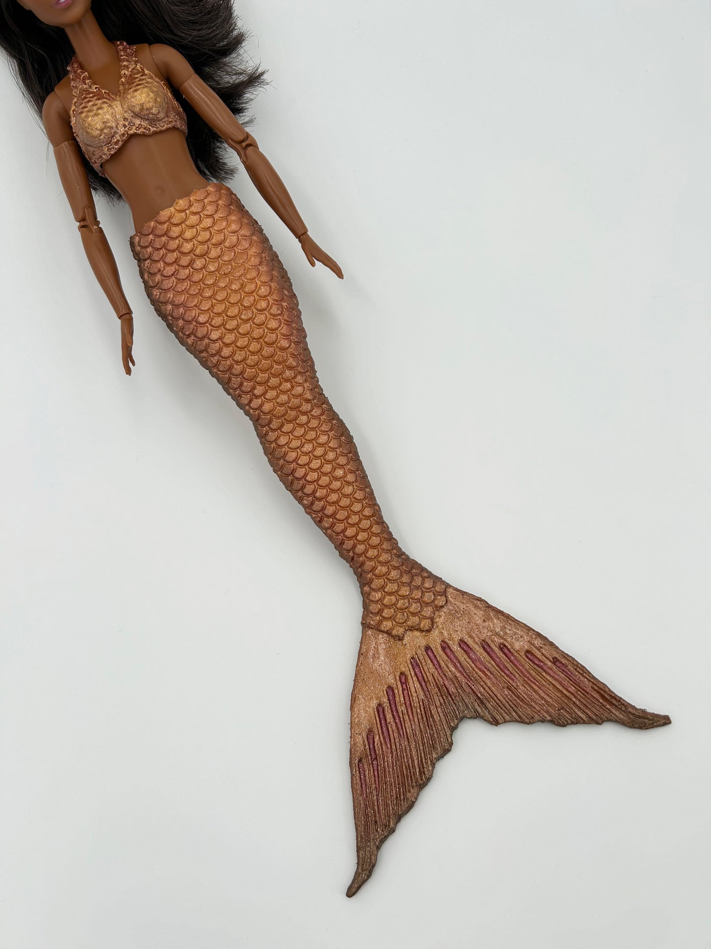H2O silicone mermaid tail and bra for doll (doll not included)