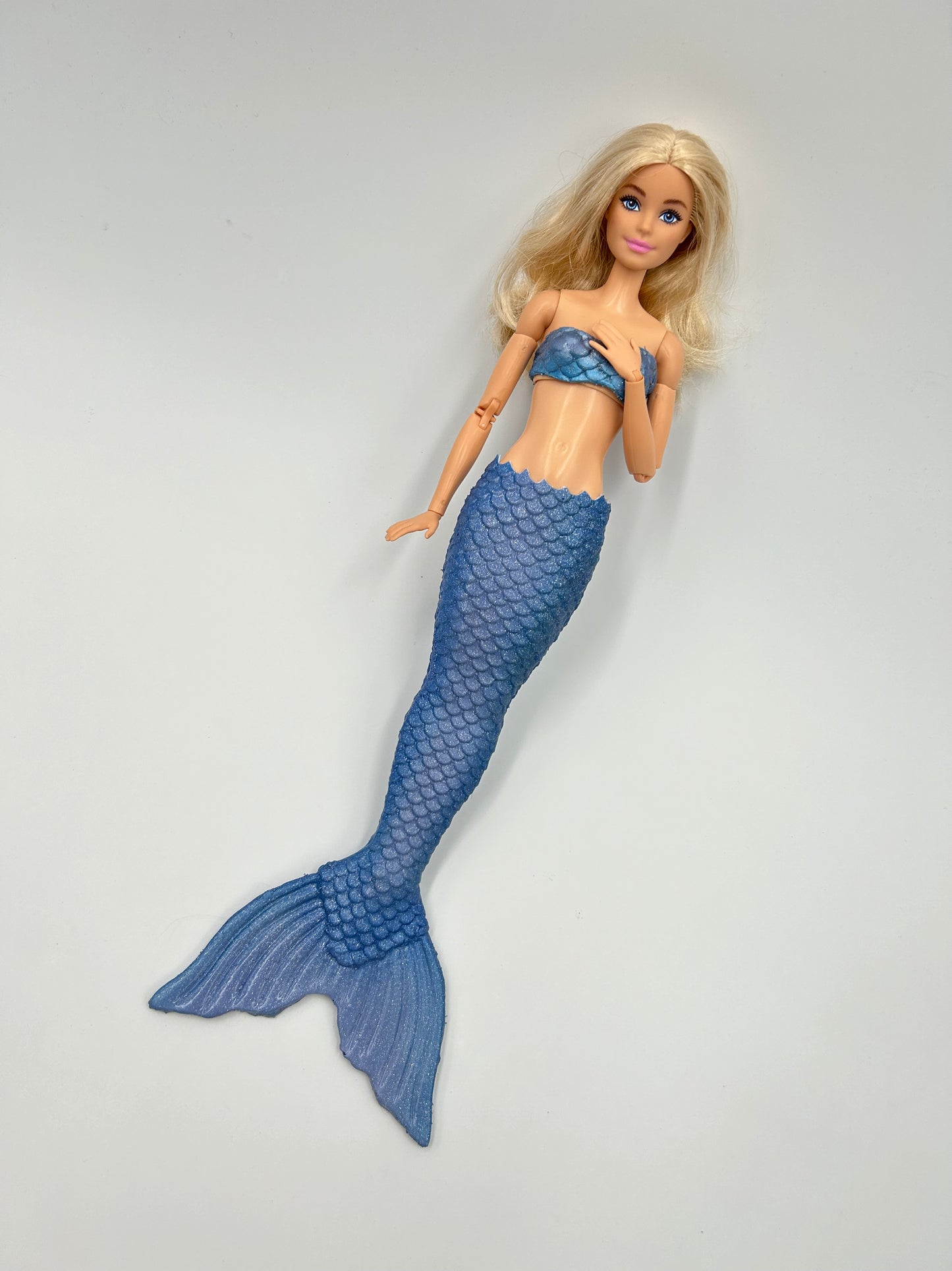 Destine silicone mermaid tail and bra for doll (doll not included)