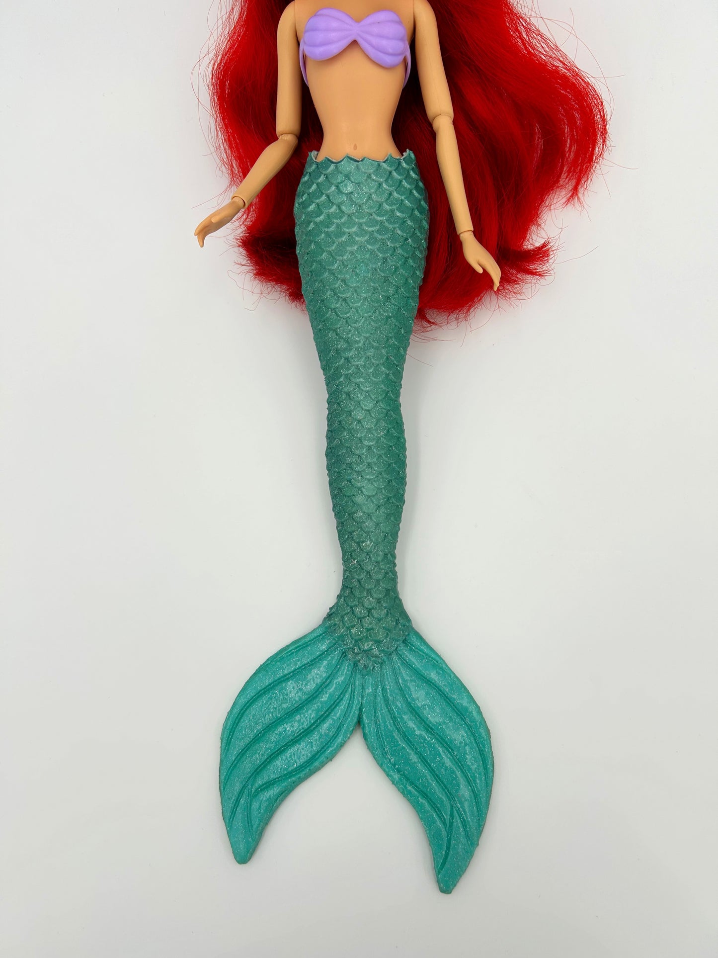 Ariel silicone mermaid tail for doll (doll not included)