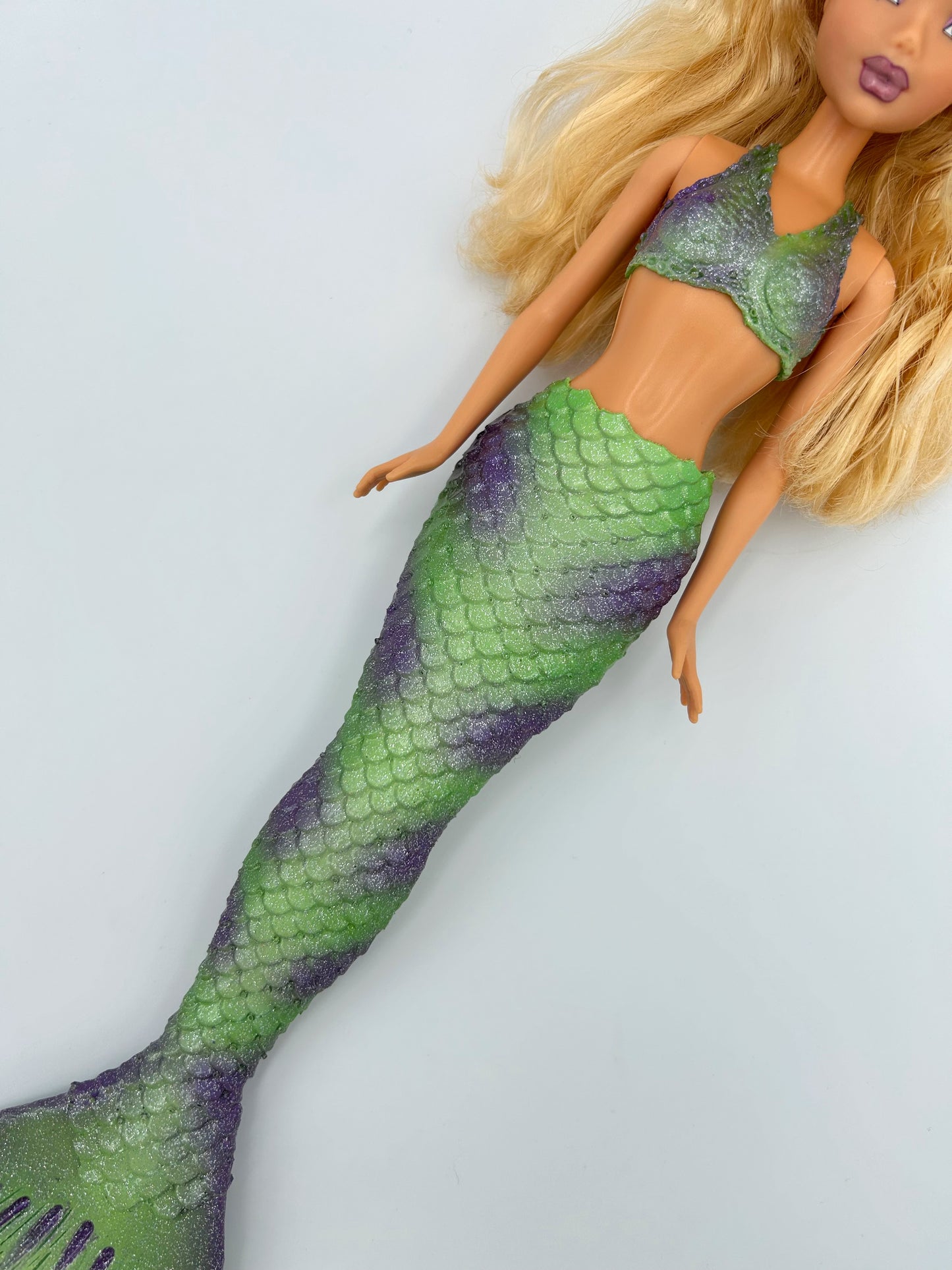 FishTales silicone mermaid tail and bra for doll (doll not included)