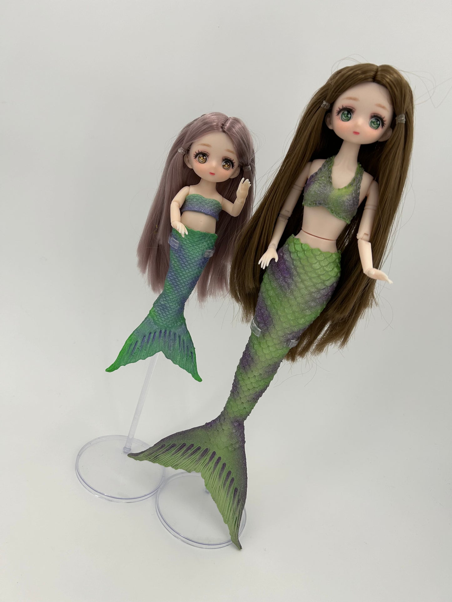 Zebra Eclipse silicone mermaid tail and bra for doll (doll not included)