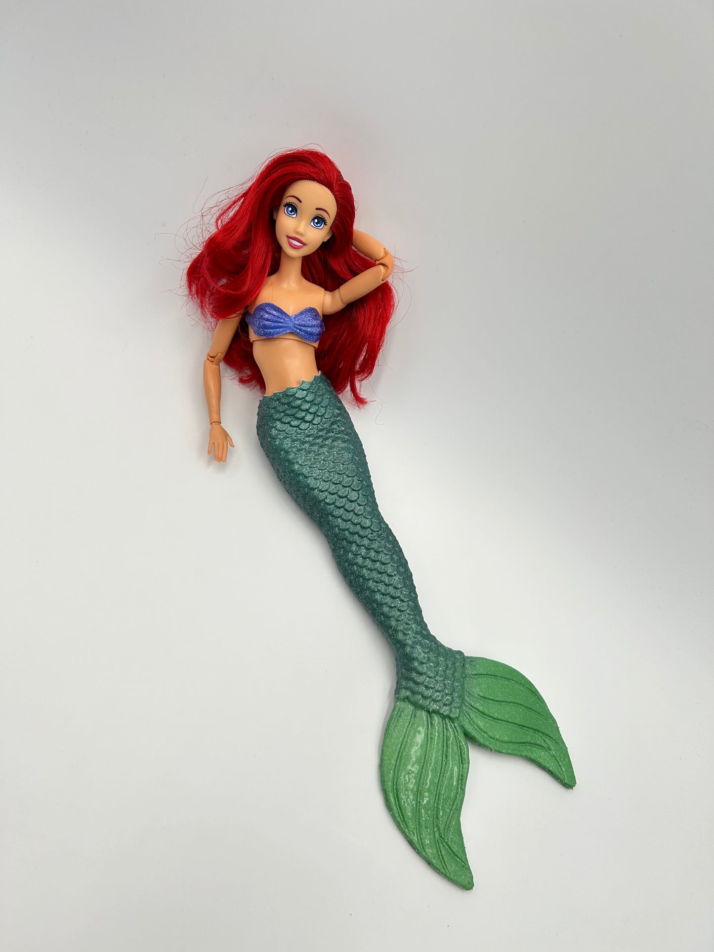 Ariel silicone mermaid tail for doll (doll not included)