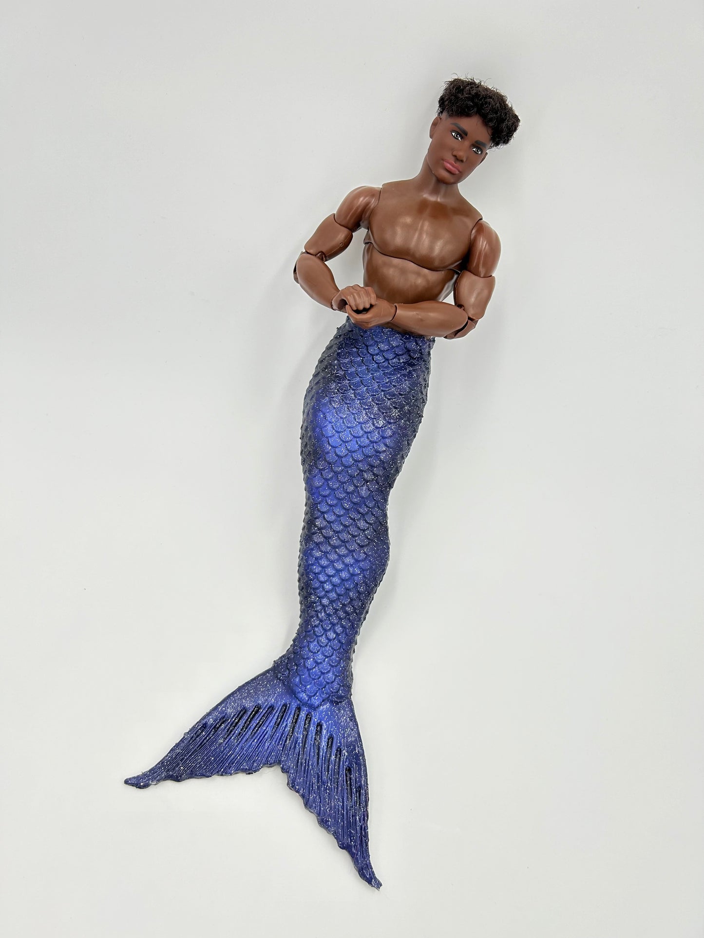 « Zebra Eclipse » silicone mermaid tail for doll (doll not included)